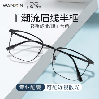winsee 万新 1.60较薄非球面树脂镜片 超轻钛架