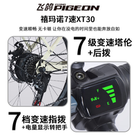 飞鸽（PIGEON）锂电池助力电动自行车成人新国标电动车长续航电瓶车 D1-24寸/粉色/七速/辐条轮 10AH锂电续航40公里