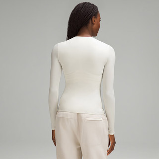 lululemon丨Nulu 女士圆领长袖 T 恤 LW3HPRS 骨白 M