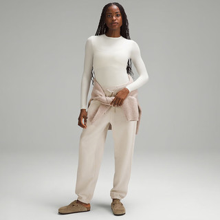 lululemon丨Nulu 女士圆领长袖 T 恤 LW3HPRS 骨白 M
