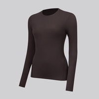 lululemon丨Nulu 女士圆领长袖 T 恤 LW3HPRS 浓缩咖啡色 S