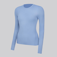 lululemon丨Nulu 女士圆领长袖 T 恤 LW3HPRS 蓝柳 S