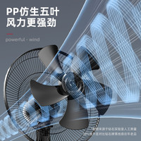 钻石牌(DIAMOND)电风扇落地扇家用风扇立式大风力客厅宿舍五叶扇轻音节能劲风远距电扇可定时SY 18英寸机械四档【铝叶大风】