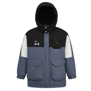 雪中飞 SNOWFLYING2025新款秋冬新款情侣趣味撞色挺阔羽绒服时尚休闲百搭御寒保暖   /175/96A