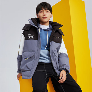 雪中飞 SNOWFLYING2025新款秋冬新款情侣趣味撞色挺阔羽绒服时尚休闲百搭御寒保暖   /175/96A