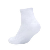 美津浓MIZUNO运动袜纯棉毛巾底加厚防滑羽毛球袜中筒/短筒运动袜 中筒加厚减震袜 M码（23-25cm）