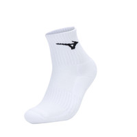 美津浓MIZUNO运动袜纯棉毛巾底加厚防滑羽毛球袜中筒/短筒运动袜 短筒薄款透气袜 3双装 L码（25-27cm）