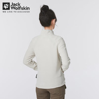 Jack Wolfskin狼爪抓绒衣女秋季运动户外日常休闲透气防风保暖薄款内胆外套 A0029/海豹白 S/160/84A