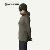 HOUDINI胡丁尼Power Houdi魔术大师户外25春新女保暖抓绒衣外套 Baremark Green(褐绿) 2XS