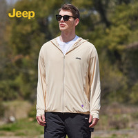 Jeep吉普防晒服男皮肤衣2025夏季新款户外运动轻薄透气男士休闲防晒衣  3XL (155-175斤)
