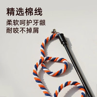 小猫喵喵逗猫棒猫咪玩具小猫消耗体力自嗨解闷质量好的长杆绳子磨牙耐咬 黄色