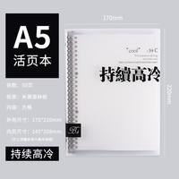 优凡 铁夹活页本小清新记事本A5手账本活页横线方格笔记本子文具学生计划本活页夹外壳可拆卸创意加厚线圈本