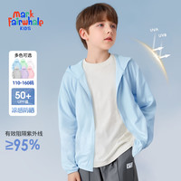 马克华菲6【UPF50+防紫外线】夏季防晒衣男女童轻薄凉感户外遮阳服 浅蓝 UPF50+ 160
