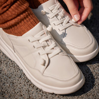 暇步士秋款简约舒适百搭经典小白鞋女休闲鞋B7K22CM3 白色 37