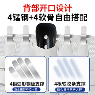 巴迈尔护腰带腰间盘突出腰肌劳损医用钢板护腰椎束腰托带男女士久坐 L【110-175斤】腰围80-105cm