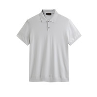 太平鸟男装纯色针织polo衫夏季翻领短袖商务休闲t恤 M 浅灰1(修身)