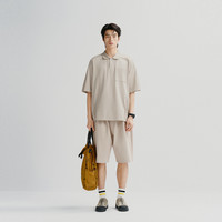 太平鸟男装 休闲polo衫时尚百搭户外风翻领短袖t恤 24夏季S XL 灰绿色 备用(阔型)