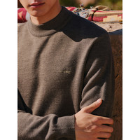 【抑菌可机洗羊毛衫】太平鸟男装休闲毛衣冬季慵懒毛衣男品质毛衫 黑色 第一批 (修身) M