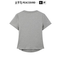 PEACEBIRD/太平鸟 亨利领 女士短袖T恤