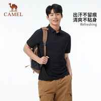 骆驼 男防透视吸湿汗防晒无痕短袖1017J  M 幻影黑