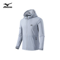 美津浓 Mizuno户外皮肤衣男透气徒步钓鱼防晒服外套男 灰绿 M