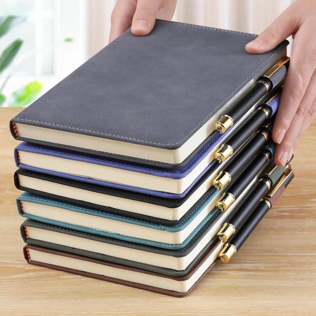 法拉蒙 A5笔记本高档羊巴皮A4商务工作会议记录本学生日记本B5记事本定制