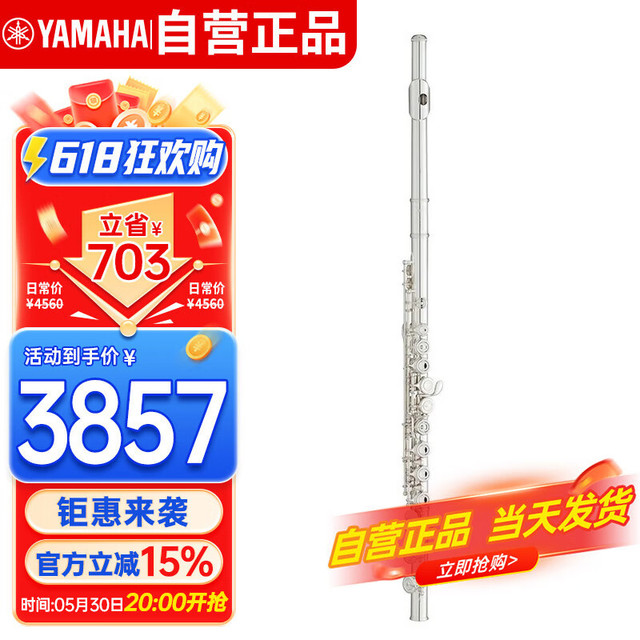 YAMAHA 雅马哈 YFL-S2 标准型长笛（带E键分割）