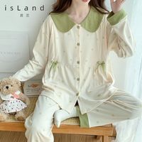 喜孕娇 月子服孕妇睡衣春秋款产后纯棉哺乳喂奶待产家居服套装吸汗