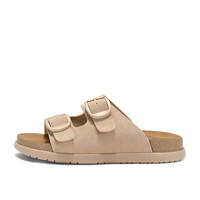 森达勃肯鞋女2025夏季居家外穿舒适休闲凉拖鞋ZTG21BT5 杏色 37