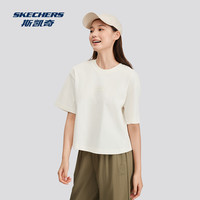 斯凯奇2025年夏季时尚舒适男女款成人中性舒适版型针织短袖T恤衫 S