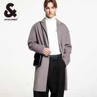 杰克·琼斯(JACK&JONES)男装春秋商务休闲中长款毛呢大衣男子呢子外套合集 E12漂流木 XL 185