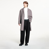 杰克·琼斯（JACK&JONES）男装春秋商务休闲中长款毛呢大衣男子呢子外套合集 E12漂流木 S 170