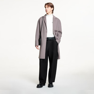 杰克·琼斯（JACK&JONES）男装春秋商务休闲中长款毛呢大衣男子呢子外套合集 E12漂流木 M 175