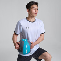 安德玛（Under Armour）安德玛男女同款足球训练运动跑步休闲透气舒适圆领短袖T恤 白色 4XL