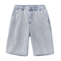 真维斯男装夏季时尚直筒牛仔短裤宽松百搭舒适裤子潮LT 浅蓝色2511 30 A