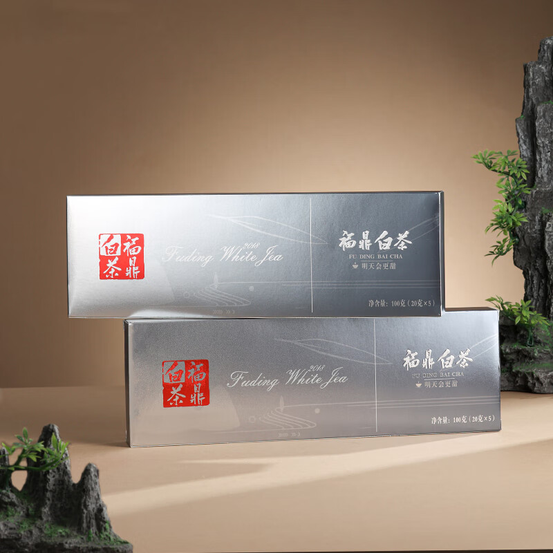 黔匠闽志福鼎白茶小方片2018寿眉紧压老白茶饼干茶独立包装茶叶自己喝 2018年烟条装 100g*1件