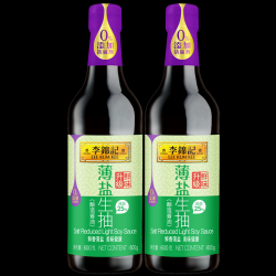 李锦记 薄盐生抽 600g*2瓶 1200g