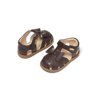 Snoffy斯纳菲女童凉鞋2025夏季儿童软底防滑公主鞋小宝宝鞋子 法式复古棕 25码