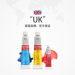 温莎·牛顿 WINSOR＆NEWTON 温莎牛顿油画颜料画家专用入门初学者儿童新手绘画管状单支油彩颜料白色白色金色钛白45ml/170ml