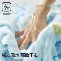 三利7A抗菌2025干发帽女超强吸水速干洗头包头发毛巾可爱浴帽 喵喵白+喵喵粉7A级抗菌