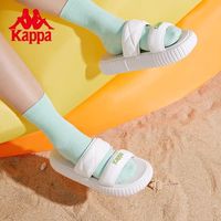 Kappa 拖鞋新款女户外运动凉鞋一字带沙滩鞋凉鞋厚底托鞋