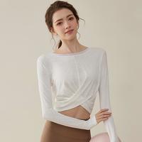 瑜伽服女春夏高级感显瘦普拉提训练服跑步运动上衣
