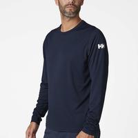 哈雷汉森Helly Hansen 男士吸汗速干圆领长袖运动T恤 海洋蓝 XL