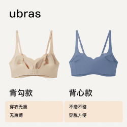 Ubras 无钢圈 女士文胸  均码 mini版（80~100斤） 丹宁蓝色-背勾