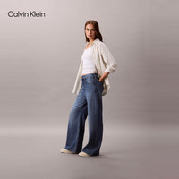 Calvin KleinJeans25早秋女复古莱赛尔混纺ck垂感高腰阔腿牛仔裤47C752G XND-牛仔浅蓝 26