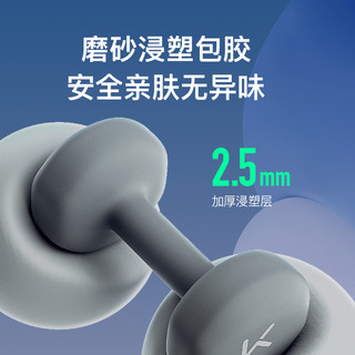 Keep哑铃男士家用锻炼运动器械哑铃实心铸铁宿舍亚铃10kg一对 一对装