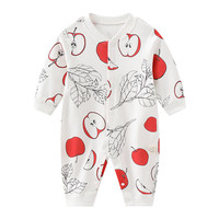 唛巴兔 MIEBBETUE 班杰威尔婴儿衣服春夏秋季新生儿衣服纯棉宝宝连体衣内衣四季红苹果 59cm (0-3个月)