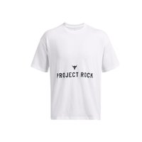 安德玛（UNDERARMOUR） Project Rock强森男子高克重运动休闲短袖T恤1386892 白色100 M