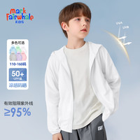 马克华菲6【UPF50+防紫外线】夏季防晒衣男女童轻薄凉感户外遮阳服 白色 UPF50+ 140