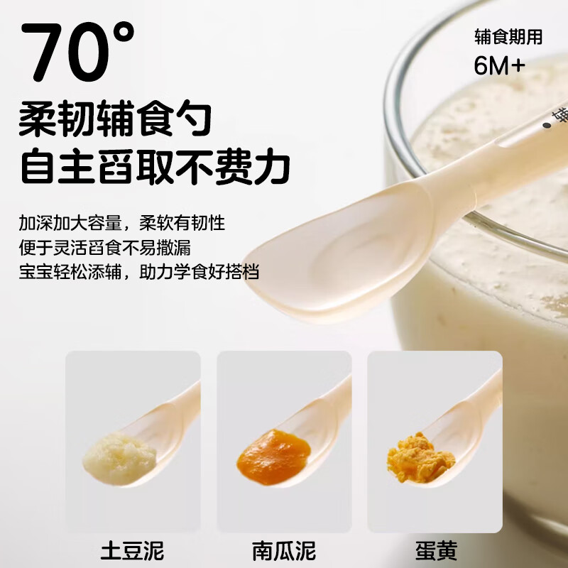 光多拉 硅胶勺婴儿辅食勺子新生儿软勺宝宝喂奶喂水汤勺学吃饭儿童餐具